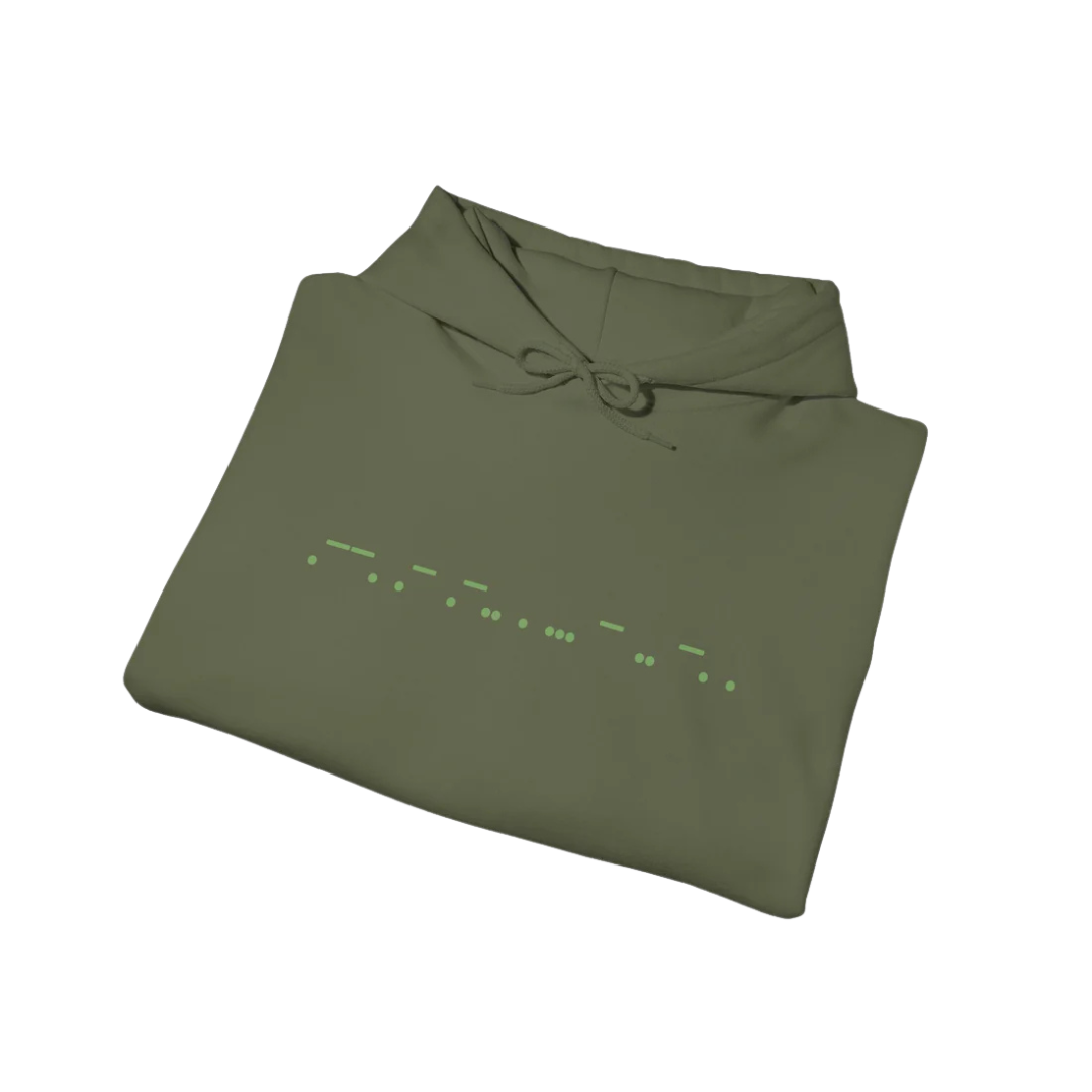 "Palestine" in Morse Code Hoodie