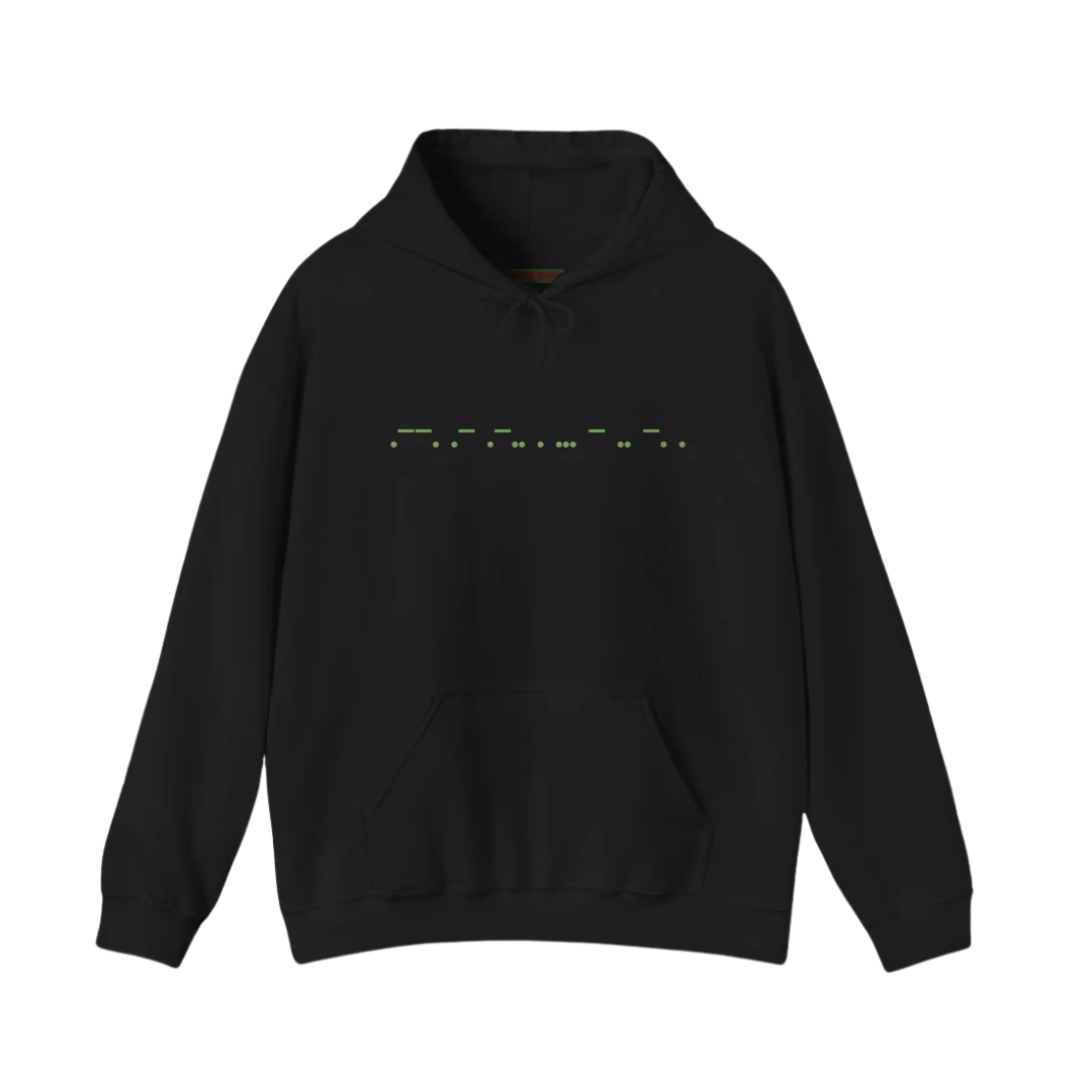 "Palestine" in Morse Code Hoodie