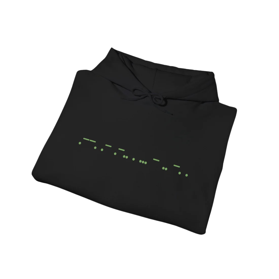 "Palestine" in Morse Code Hoodie