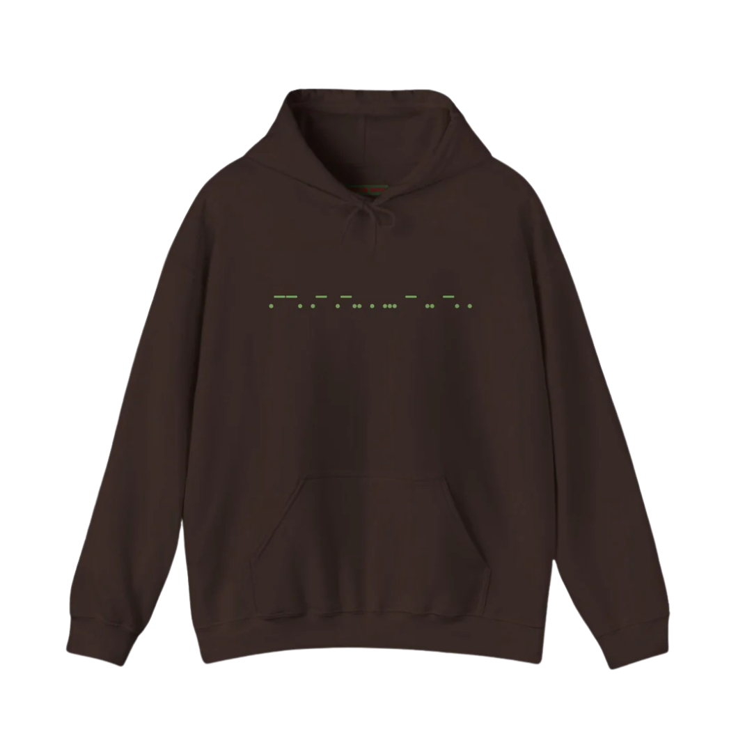 "Palestine" in Morse Code Hoodie