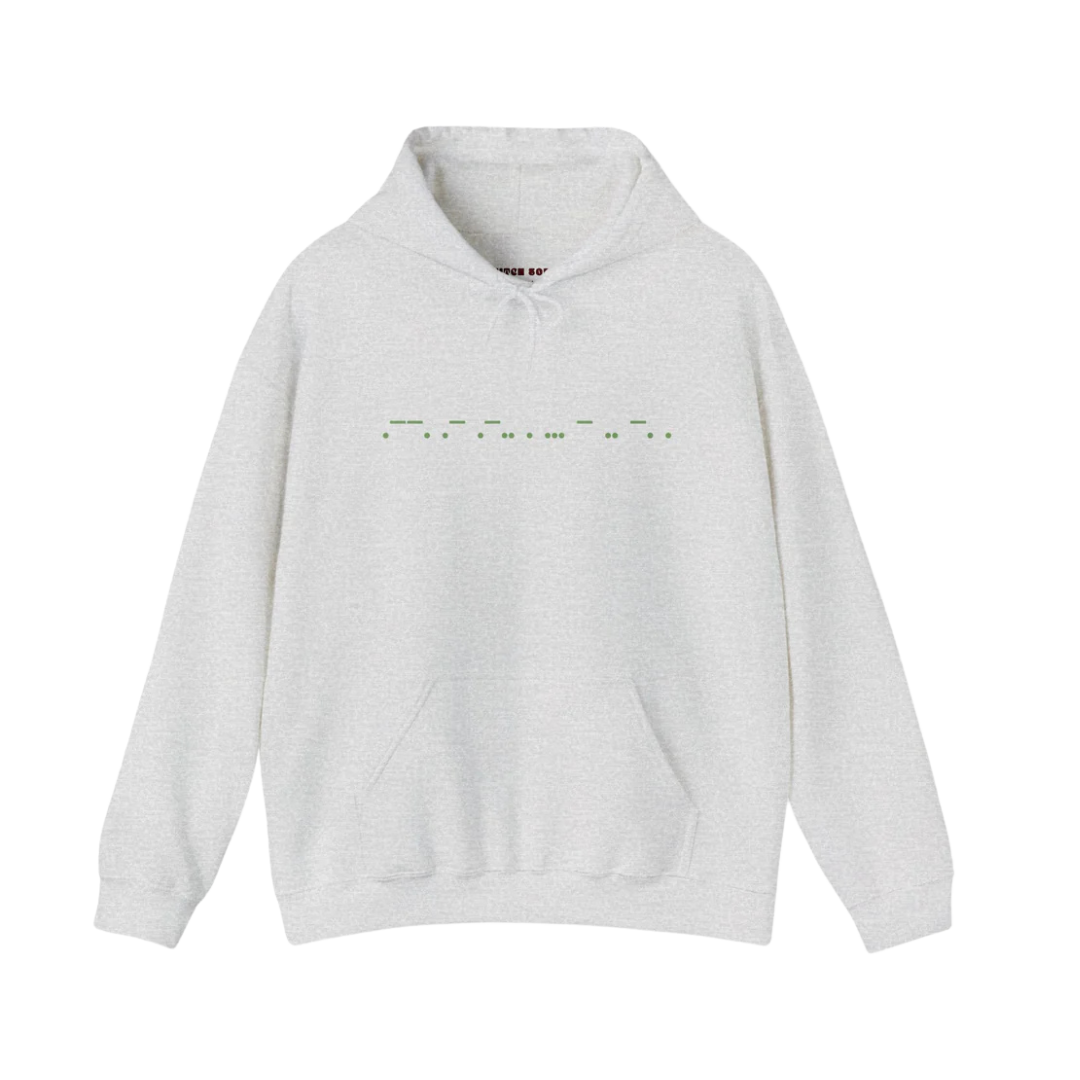 "Palestine" in Morse Code Hoodie